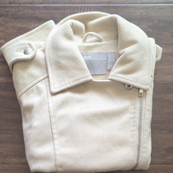 ASOS Beige Zip-Up Jacket Size 4 - Picture 4 of 7